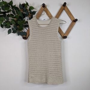 Vintage Y2K Charter Club Knit Boho Sweater Vest Tank